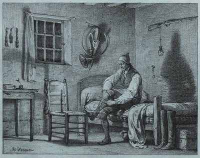 Sługa Limiera wstający z łóżka autorstwa Emile Jean Horace Vernet