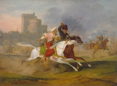 Turk i Kozak, 1809 autorstwa Emile Jean Horace Vernet