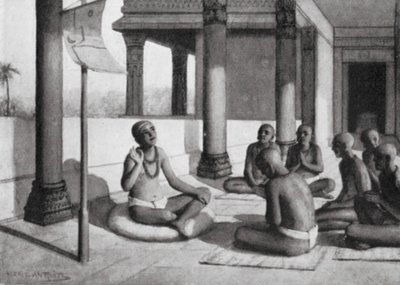 Śankaraczarja mówi o Jedynym Bogu, AD 815 (litografia) autorstwa Horace van Ruith