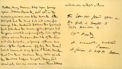 List Lorda Horatio Nelsona do Lady Emmy Hamilton, 19 października 1805 r autorstwa Horatio Nelson