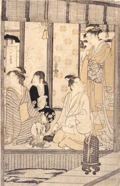 Morning Glory (Asago) (kolorowy drzeworyt) autorstwa Hosoda Eishi