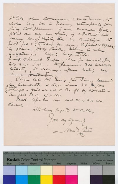 Strona 2 listu Howarda Cartera do Kingsmill Marrs, 25 października 1908 (pióro i atrament na papierze) autorstwa Howard Carter