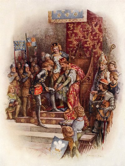 Edward, Czarny Książę i Order Podwiązki (kolor lito) autorstwa Howard Davie