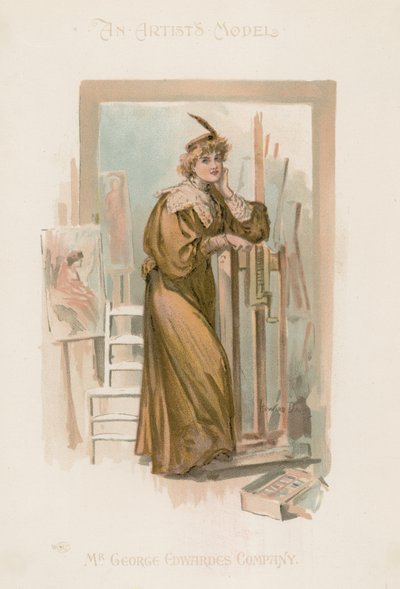 Pełnometrażowy portret kobiety (kolorowa litografia) autorstwa Howard Davie