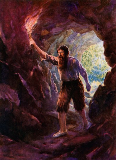 Ilustracja do Robinsona Crusoe autorstwa Howard Davie