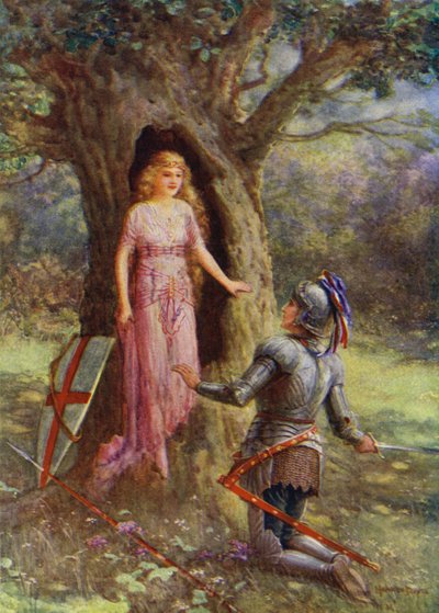 St Denis Of France i Fair Eglantine (kolor lito) autorstwa Howard Davie