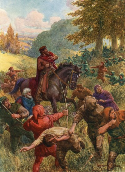 „Ocalenie Sir Richarda z Lea” (kolor lito) autorstwa Howard Davie