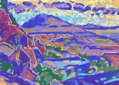 Land and Light, Sedona (sztuka komputerowa) autorstwa Howard Ganz