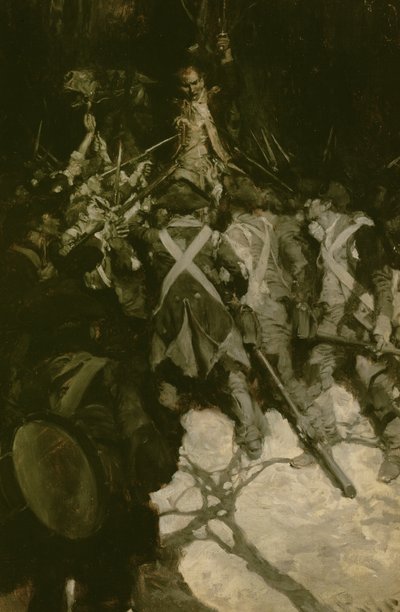 Generał Wayne stara się stłumić bunt pułków Pensylwanii w Morristown, NJ 1781, z „Armii Stanów Zjednoczonych” Francisa V. Greene