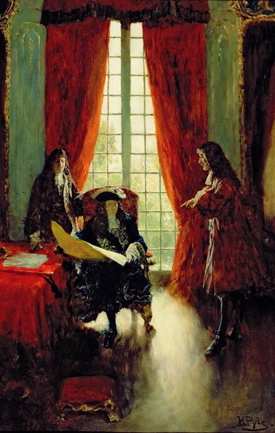 La Salle prosi króla o pozwolenie na zwiedzanie Missisipi, z „Wielkiej La Salle” Henry Loomisa Nelsona (1846-1908), opublikowanej w Harper