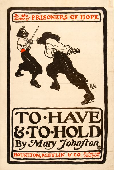 Plakat do „To Have and To Hold” Mary Johnston, wydany w 1900 (pióro i atrament na papierze) autorstwa Howard Pyle