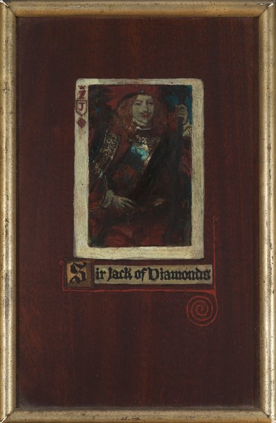 Sir Jack of Diamonds (olej na panelu) autorstwa Howard Pyle
