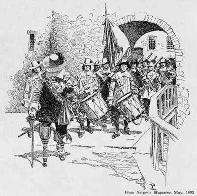 Stuyvesant Surrendering Fort Amsterdam Anglikom, z Harper