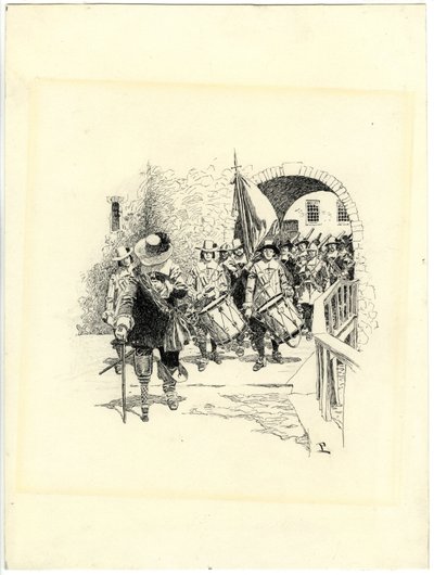 Tailpiece na ewolucję Nowego Jorku, II autorstwa Howard Pyle