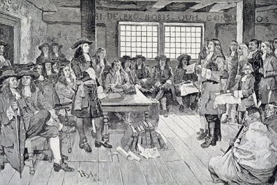 William Penn na konferencji z kolonistami, ilustracja z 