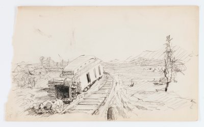 Bez tytułu (Wykolejony autokar) autorstwa Howard Russell Butler