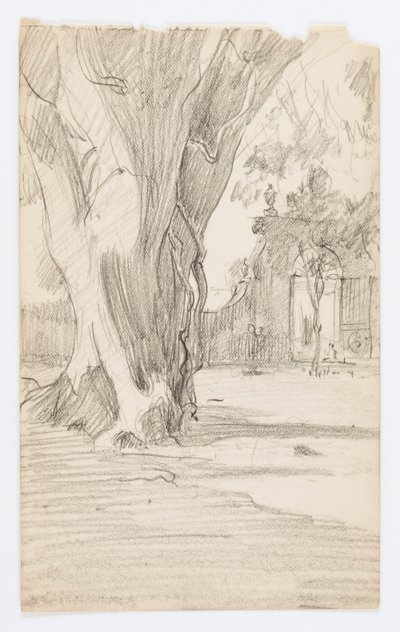 Bez tytułu (Pień drzewa z bramą) autorstwa Howard Russell Butler