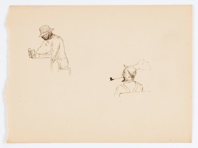 Bez tytułu (Dwa rysunki mężczyzn) autorstwa Howard Russell Butler