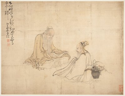 Krajobrazy i figury: Rysunki autorstwa Huang Shen
