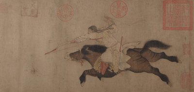 Polowanie na jelenie. autorstwa Huang Zongdao