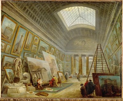 Galeria sztuki rzymskiej w muzeum - Galeria sztuki rzymskiej w muzeum ... autorstwa Hubert (circle of) Robert