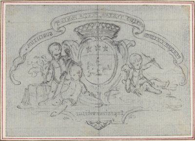 Herb z trzema Putti autorstwa Hubert Francois Gravelot