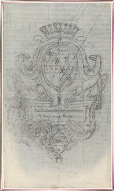 Herb z dwoma orłami autorstwa Hubert Francois Gravelot