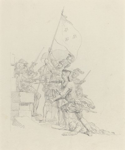 Wstaje: już ma triumfalne ręce... autorstwa Hubert Francois Gravelot