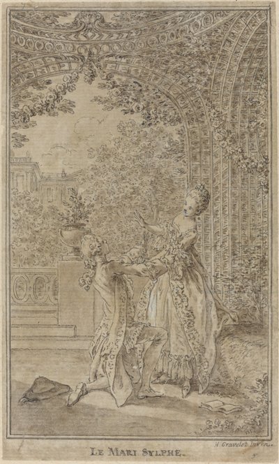 Mąż Sylfy autorstwa Hubert Francois Gravelot