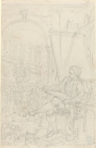 Autoportret autorstwa Hubert Francois Gravelot