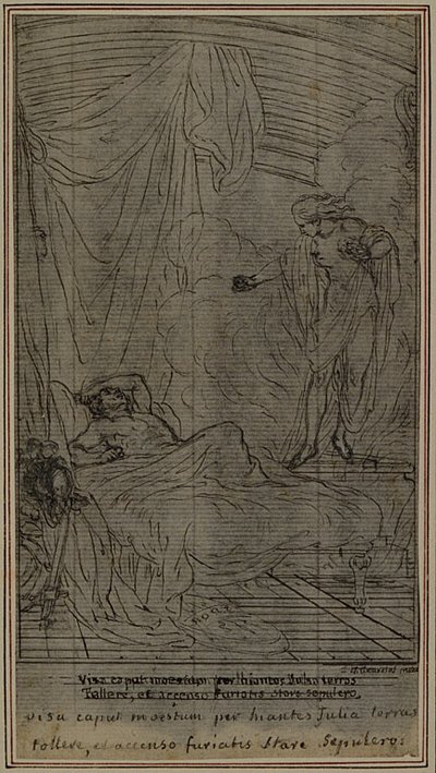 Studium do "La Pharsale" Lucaina, Canto III autorstwa Hubert Francois Gravelot