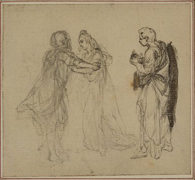 Studium do "La Pharsale" Lucaina, Canto II autorstwa Hubert Francois Gravelot