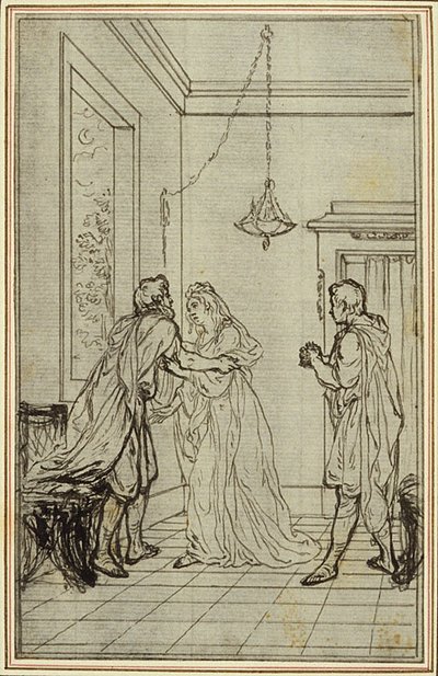 Studium do "La Pharsale" Lucaina, Canto II autorstwa Hubert Francois Gravelot