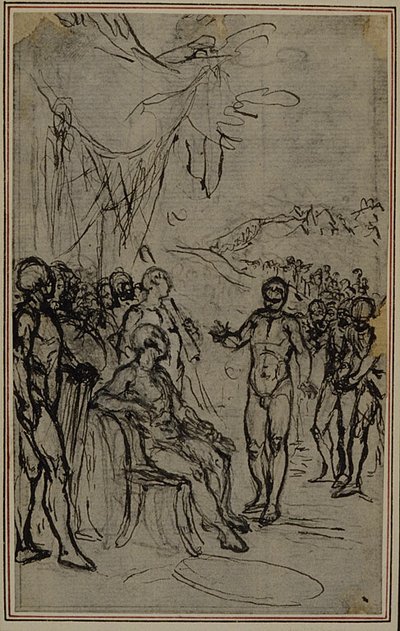 Studium do "La Pharsale" Lucaina, Canto IV autorstwa Hubert Francois Gravelot