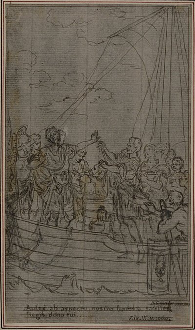 Studium do "La Pharsale" Lucaina, Canto IX autorstwa Hubert Francois Gravelot