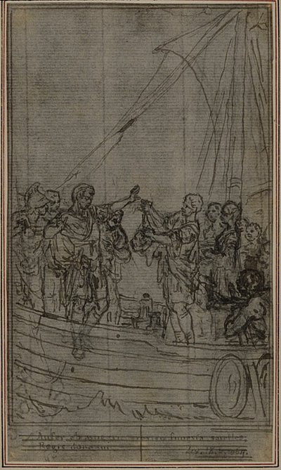 Studium do "La Pharsale" Lucaina, Canto IX autorstwa Hubert Francois Gravelot