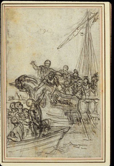 Studium do "La Pharsale" Lucaina, Canto VIII autorstwa Hubert Francois Gravelot