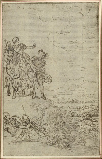 Studium do "La Pharsale" Lucaina, Canto VII autorstwa Hubert Francois Gravelot