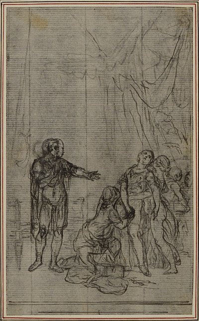 Studium do "La Pharsale" Lucaina, Canto V autorstwa Hubert Francois Gravelot