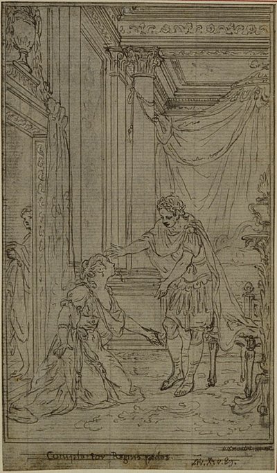 Studium do "La Pharsale" Lucaina, Canto X autorstwa Hubert Francois Gravelot