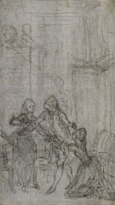 Studium do winiety-frontispiece w "L