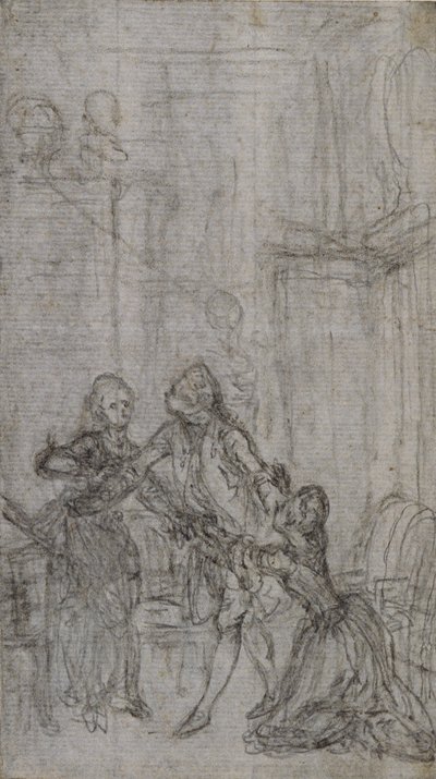 Studium do winiety-frontispiece w "L