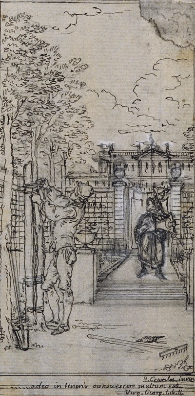 Studium do winiety-frontispiece w "Principes Generaux pour Servir à l