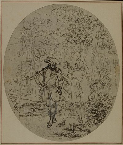 Studium do drugiego, nigdy nieopublikowanego wydania "La Partie de Chasse de Henri IV" Colle