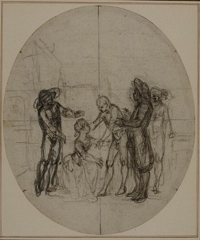 Studium do drugiego, nigdy nieopublikowanego wydania "La Partie de Chasse de Henri IV" Colle