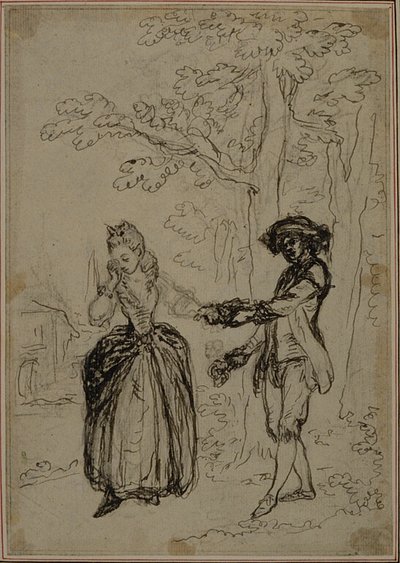 Studium do drugiego, nigdy nieopublikowanego wydania "La Partie de Chasse de Henri IV" Colle