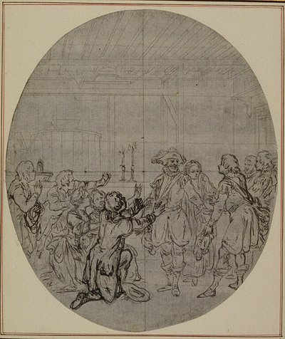 Studium do drugiego, nigdy nieopublikowanego wydania "La Partie de Chasse de Henri IV" Colle