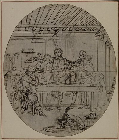 Studium do drugiego, nigdy nieopublikowanego wydania "La Partie de Chasse de Henri IV" Colle
