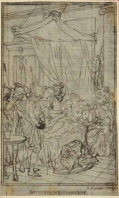 Studium do ilustracji w Tacyt "Tiberius, or The Six First Books of Annals" Księga II, tom 1 autorstwa Hubert Francois Gravelot