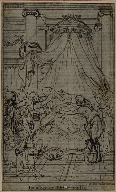 Studium do ilustracji w Tacyt "Tiberius, or The Six First Books of Annals", Księga VI, tom 3, Studium końcowe autorstwa Hubert Francois Gravelot